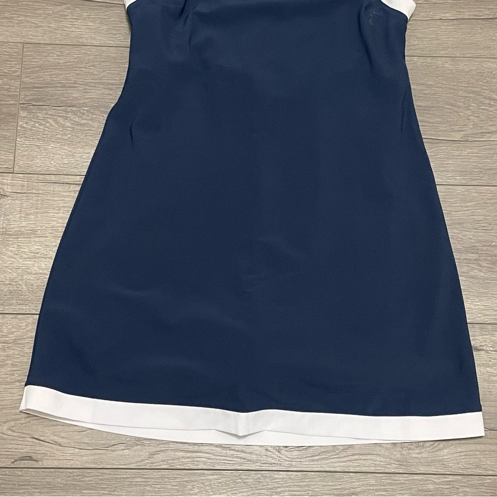 Abercrombie & Fitch High Neck Traveler Mini Dress Tennis Shorts Navy XS Petite - Picture 3 of 9